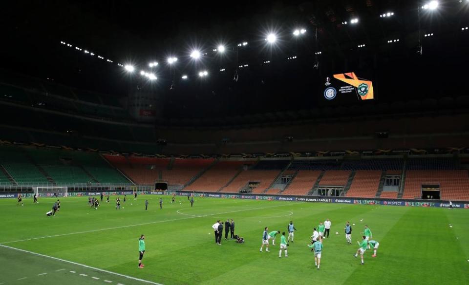 Inter’s Big Vase win over Ludogorets was played behind closed doors on Thursday.