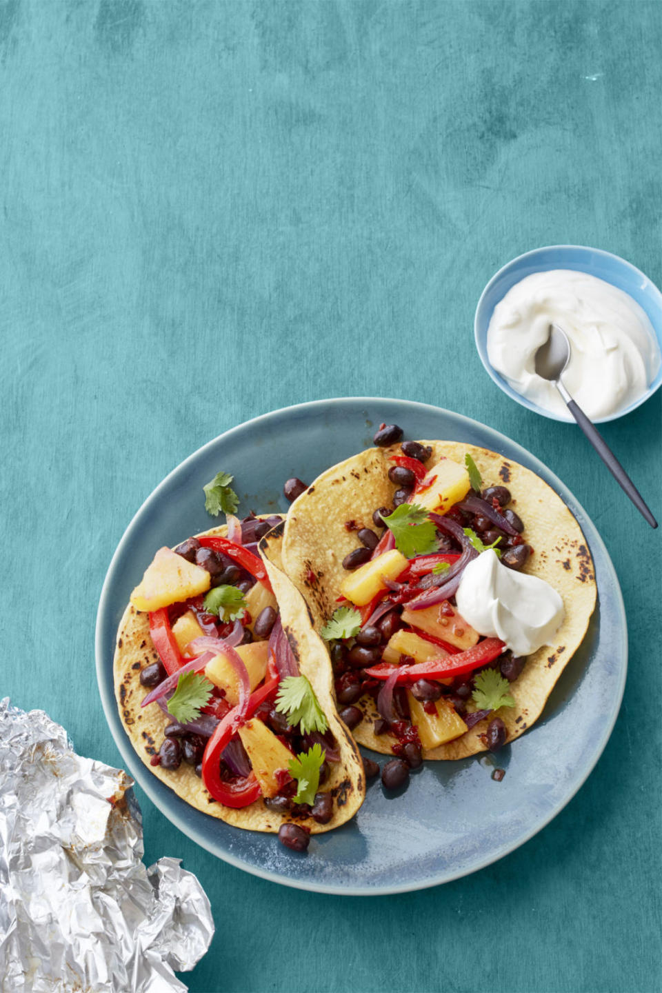 Pineapple and Black Bean Fajitas