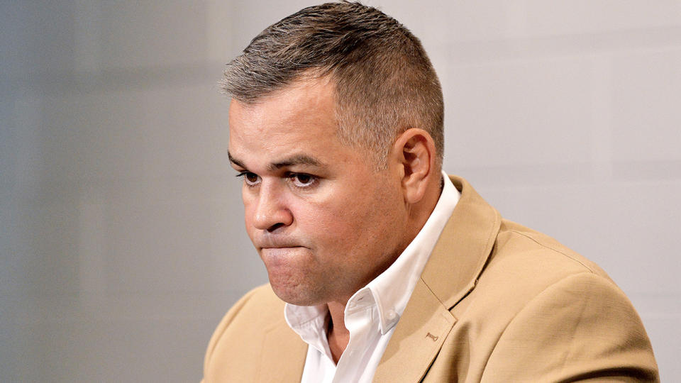 Brisbane coach Anthony Seibold (pictured) looking sad after a loss.