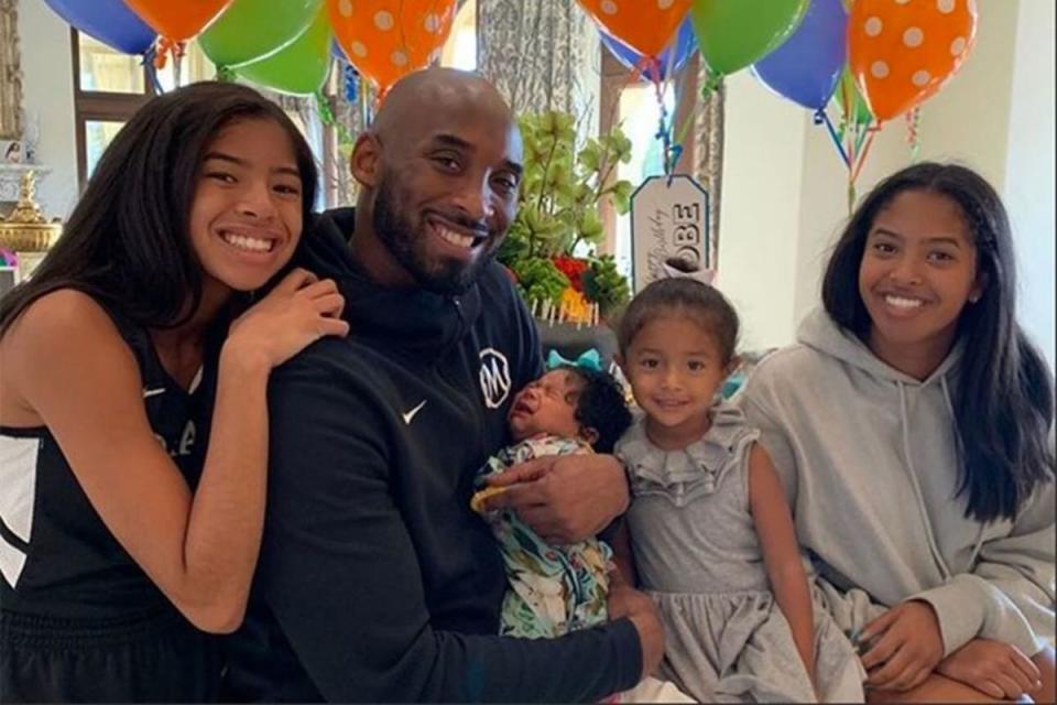 <p>Vanessa Bryant/Instagram</p> Kobe Bryant and his four daughters