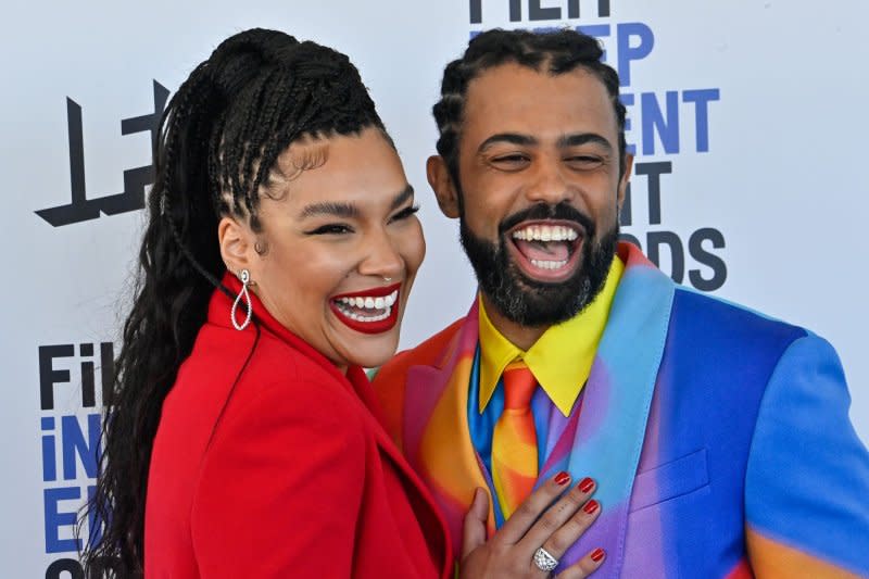 Emmy Raver-Lampman (L) and Daveed Diggs attend the Film Independent Spirit Awards in 2022. File Photo by Jim Ruymen/UPI