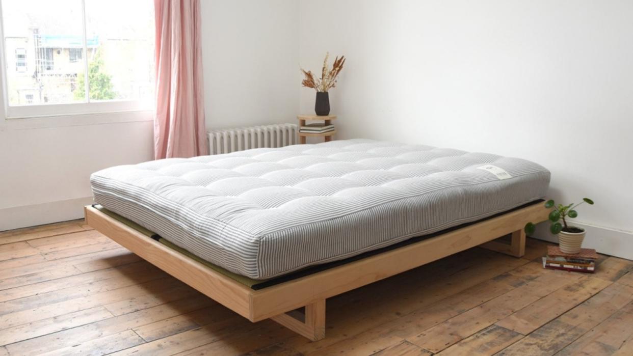  A futon mattress from the Futon Company in a modern bedroom 