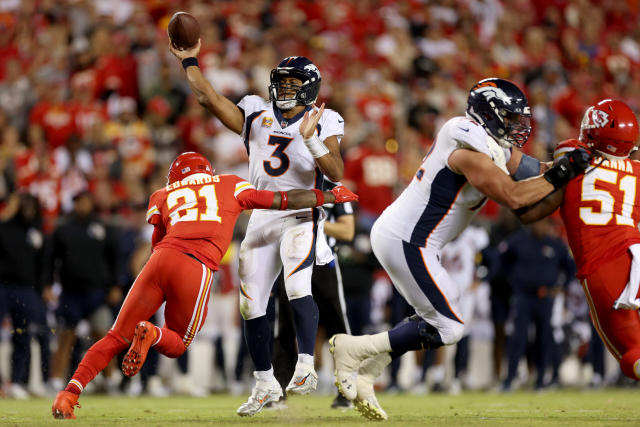 Wilson sacked 6 times, picked off late as Denver loses again