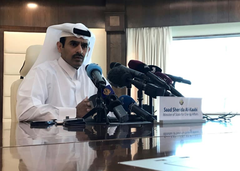 Saad Sherida Al-Kaabi, Qatari energy minister, announces during a press conference in Doha that his country will leave OPEC in January to focus on gas production