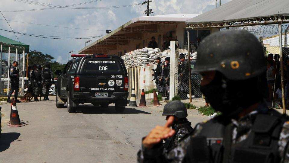 Anisio Jobim Gefängnis: Bei Unruhen in dieser Haftanstalt in Manaus sind mindestens 15 Menschen ums Leben gekommen. Foto: Edmar Barros/AP