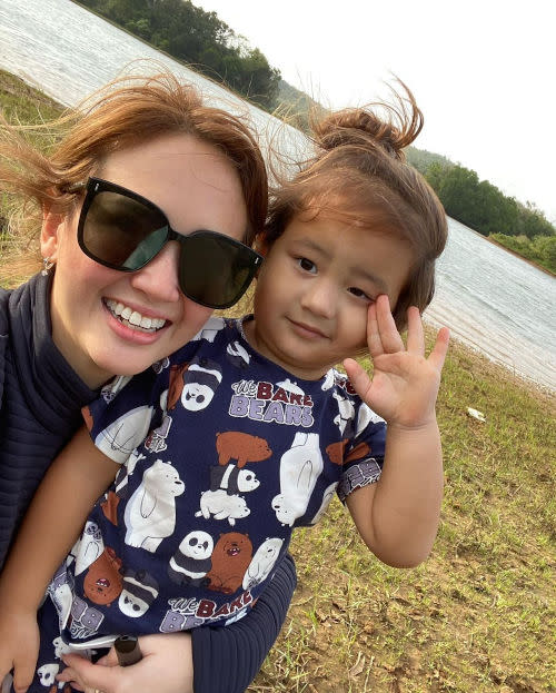 Ellen Adarna with her son Elias, whom she co-parents with ex-partner, John Lloyd Cruz.