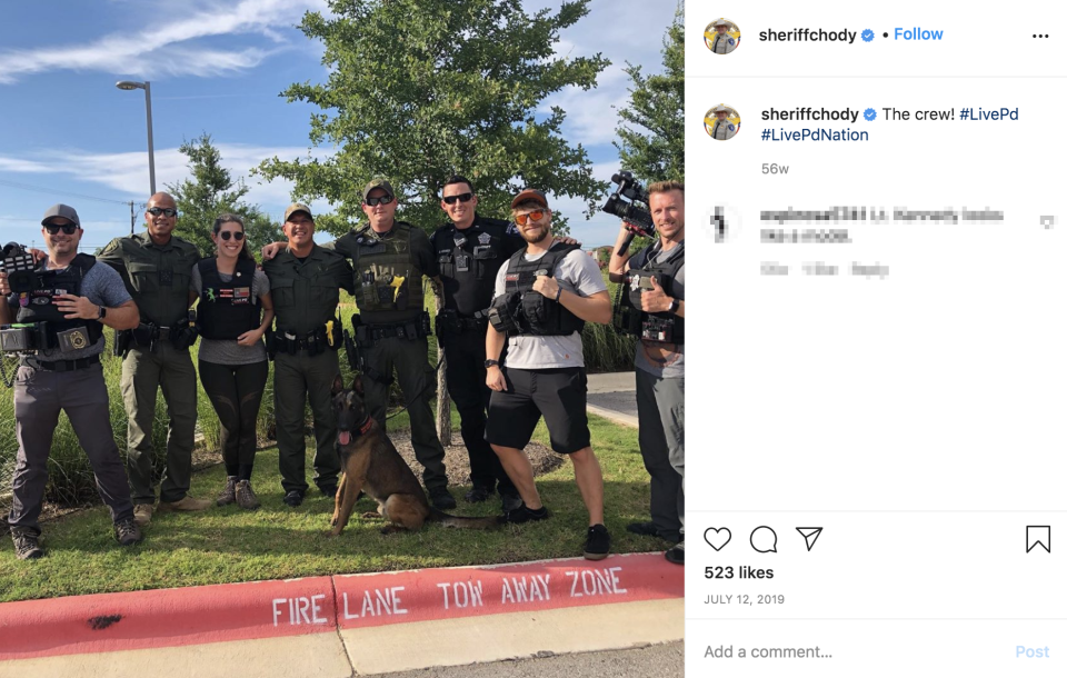 Image: An Instagram post featuring a Live PD crew in 2019. (via Instagram)