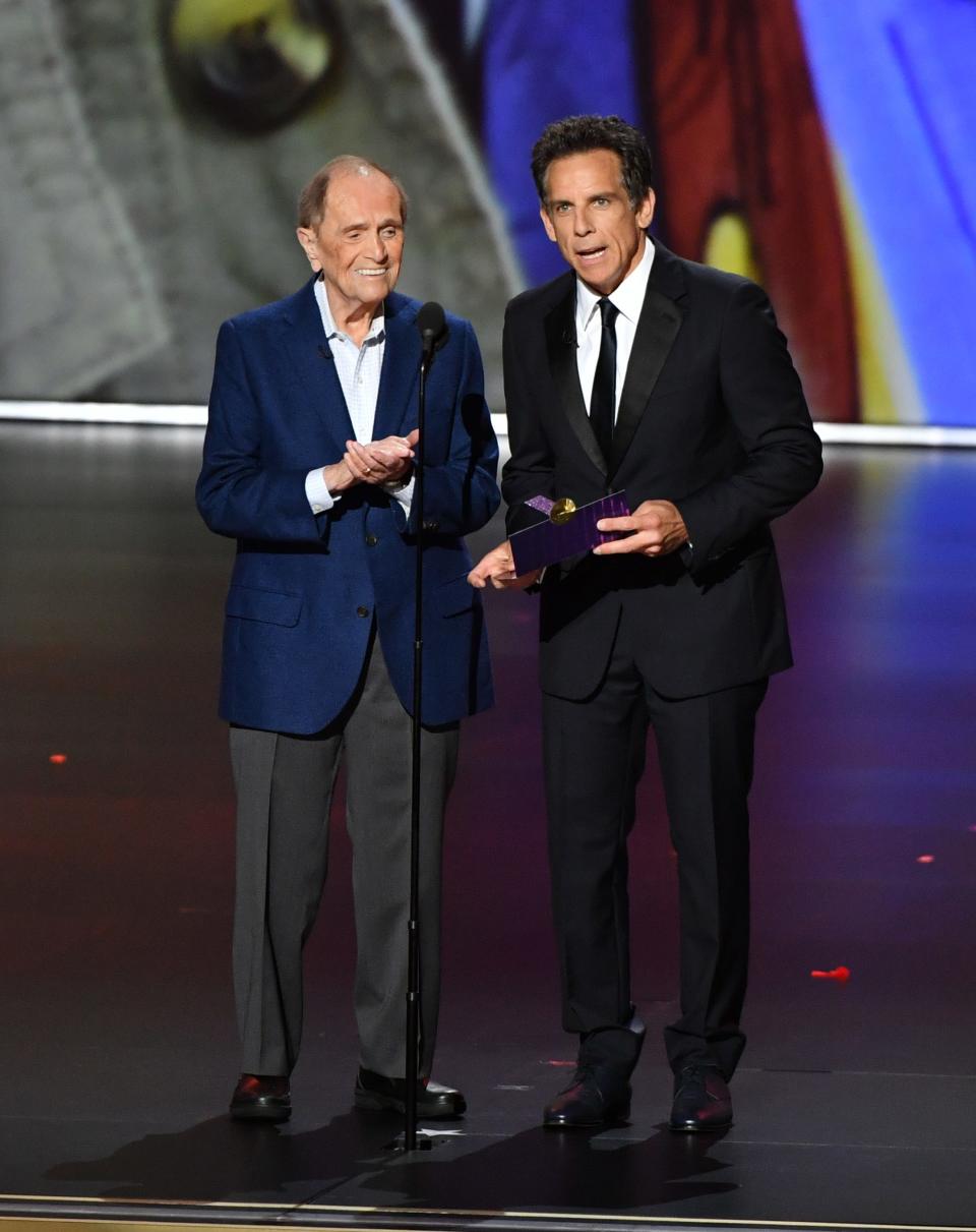 Bob Newhart and Ben Stiller at the 2019 Emmys in Los Angeles