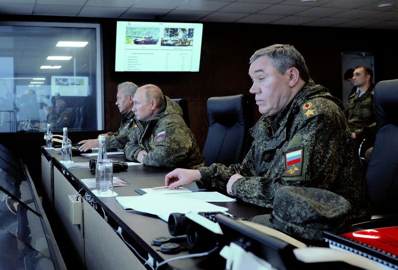 Russian President Putin oversees the Vostok-2022 military drills in Primorsky Region