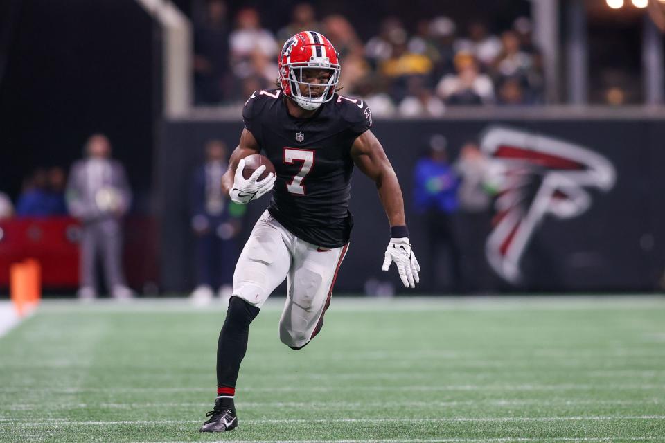 Falcons rookie Bijan Robinson is second in rushing yards and tied for fourth among running backs in fantasy points scored over the first two weeks of the season.