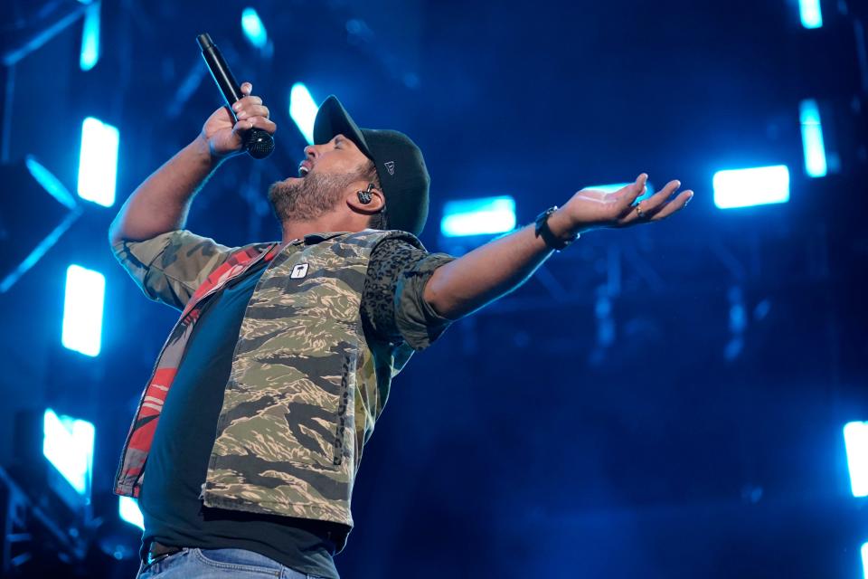 Luke Bryan performs during CMA Fest at Nissan Stadium Saturday, June 11, 2022, in Nashville, Tenn. 