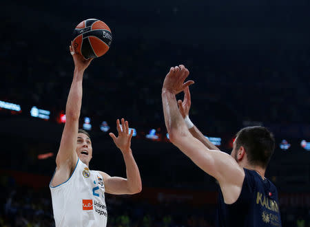 Basketball - Euroleague Final Four Final - Real Madrid vs Fenerbahce Dogus Istanbul - Stark Arena, Belgrade, Serbia - May 20, 2018 Real Madrid's Jaycee Carroll in action REUTERS/Alkis Konstantinidis