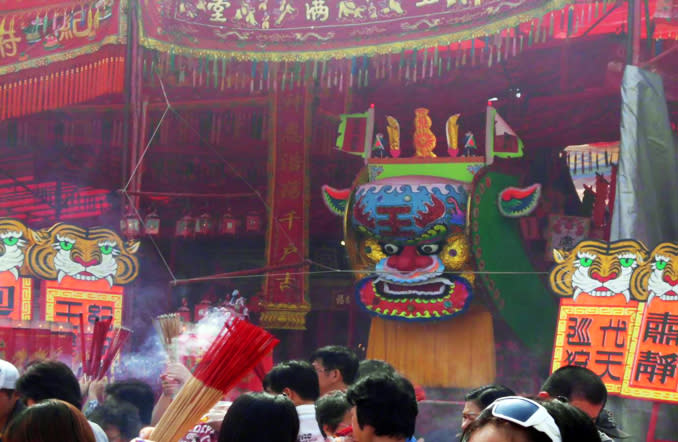 Wooden boat: The Ing Hok Kiong temple houses the "tongkang" wooden boat that would be burned on the "Bakar Tongkang" festival. (