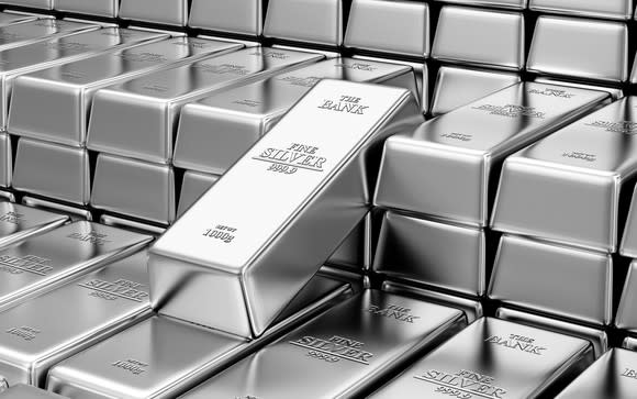 A pile of silver bars.