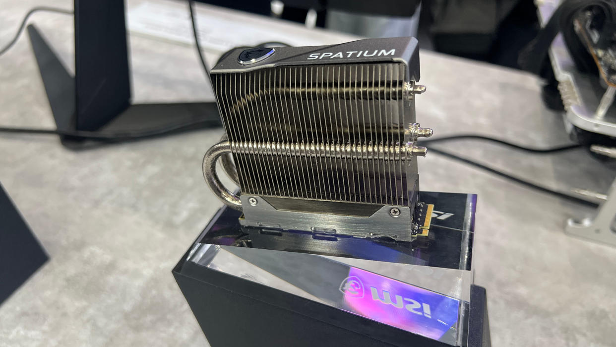  An MSI Spatium Frozr PCIe 5.0 SSD at computex 2023 