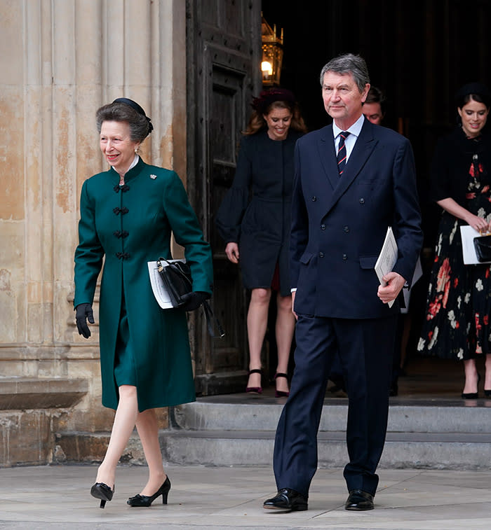 Ana de Inglaterra en el servicio religioso por el duque de Edimburgo