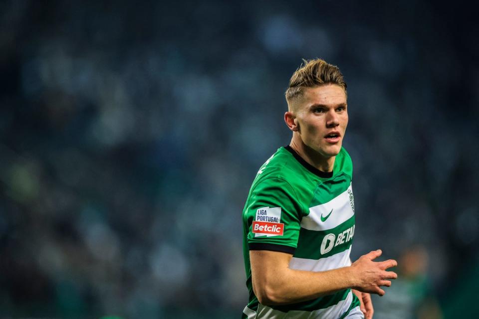 Sporting striker Viktor Gyokeres is a target for Chelsea (AFP via Getty Images)