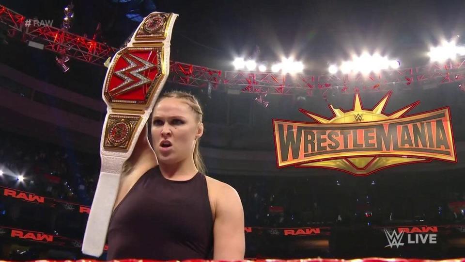 Ronda Rousey could yet return to the ring after starting a family. Pic: WWE