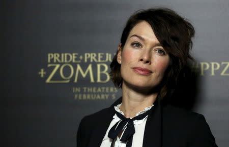 Cast member Lena Headey poses at the premiere of "Pride and Prejudice and Zombies" in Los Angeles, California January 21, 2016. REUTERS/Mario Anzuoni