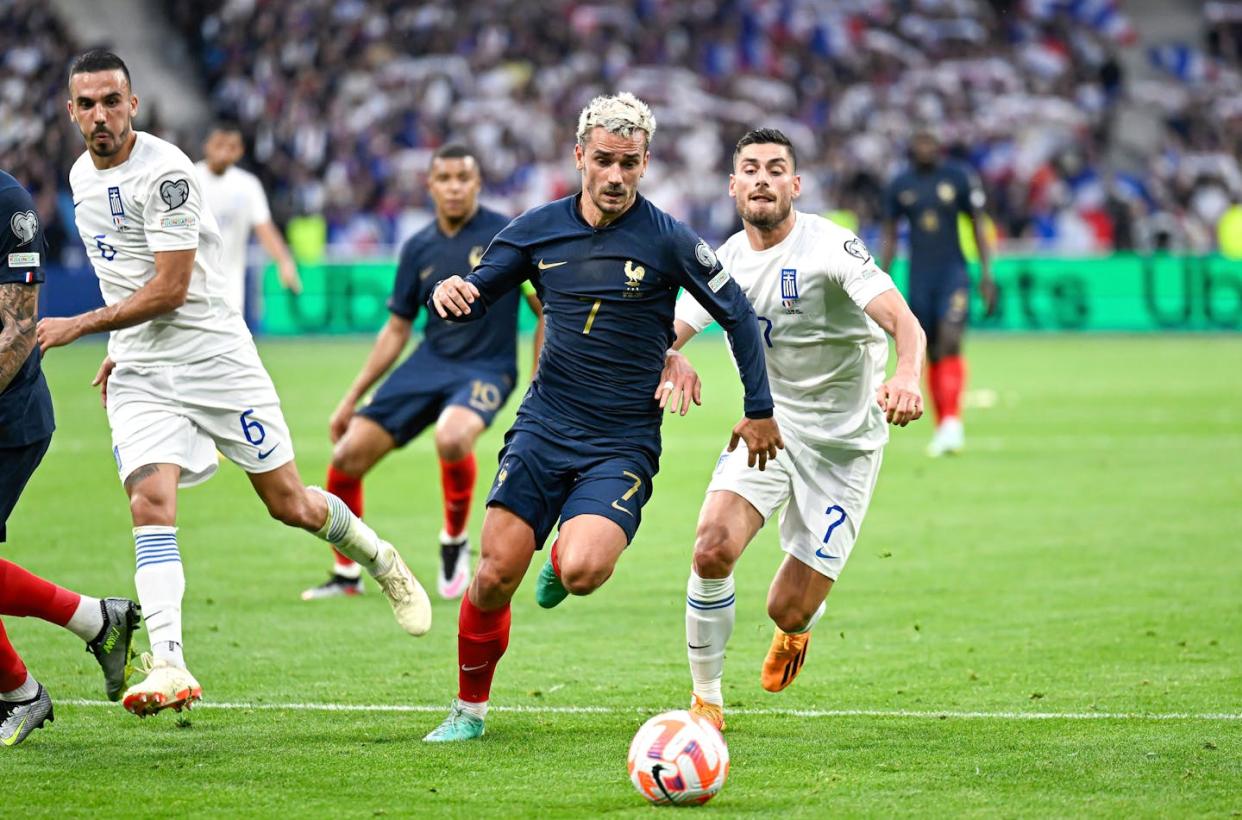 Partido de clasificación para la Eurocopa 2024 entre Francia y Grecia el 19 de junio de 2023 en el Estadio de Francia en Saint-Denis. <a href="https://www.shutterstock.com/es/image-photo/antoine-griezmann-during-uefa-euro-2024-2321551669" rel="nofollow noopener" target="_blank" data-ylk="slk:Victor Velter / Shutterstock;elm:context_link;itc:0;sec:content-canvas" class="link ">Victor Velter / Shutterstock</a>