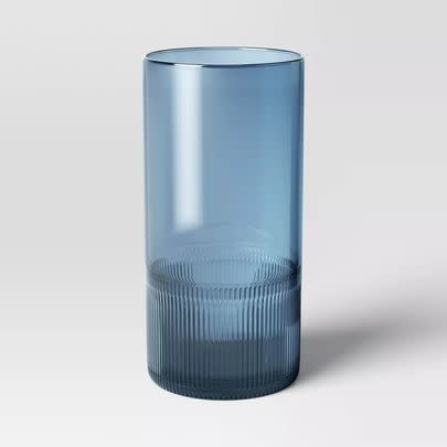 A simple yet beautiful blue glass vase