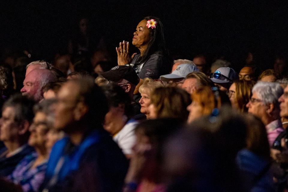 The crowd applauds during Elvis Week's Conversations on Elvis panel at Graceland Soundstage on Monday, Aug. 15, 2022.