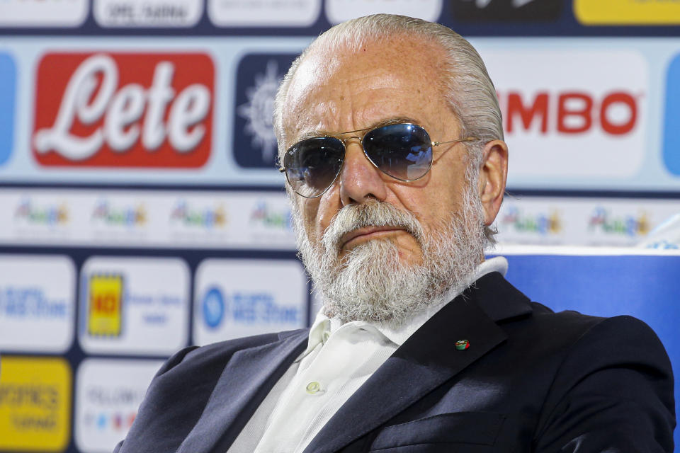 Napoli club owner Aurelio De Laurentiis' stance on signing African players is defensible from a business standpoint.  What isn't defensible is flippantly revealing that stance without regard for the complexity of the issue.  (Photo by Antonio Balasco/KONTROLAB/LightRocket via Getty Images)