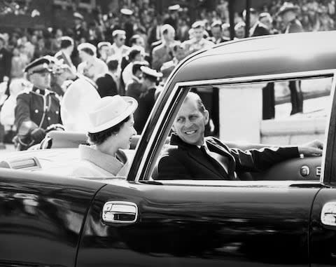 The Queen and Prince Philip during their trip to North America - Credit: GETTY