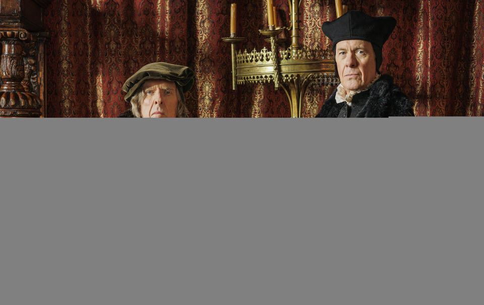 Timothy Spall as the Duke of Norfolk and Alex Jennings as Stephen Gardiner