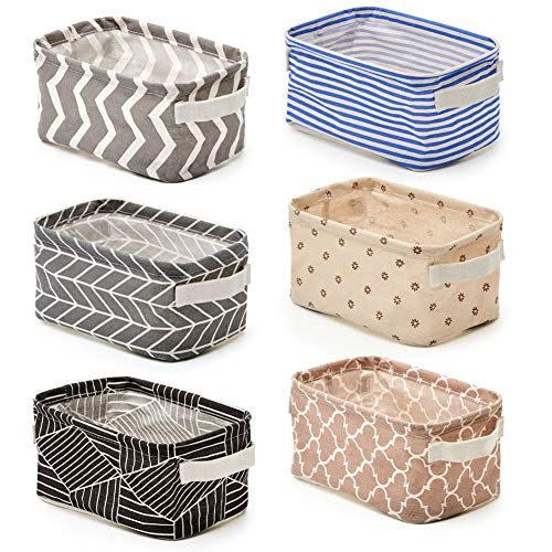 6) Patterned Foldable Storage Bins