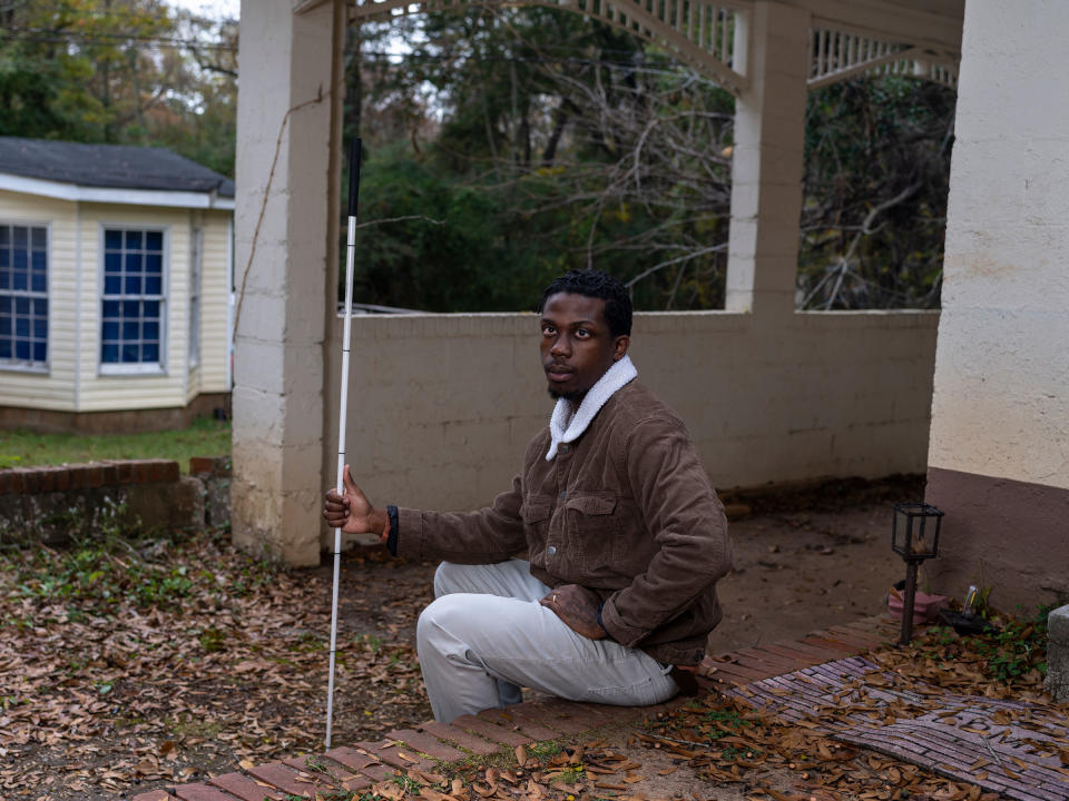 Derrean Tucker poses for a portrait outside of his home in LaGrange, Ga. on Nov 5.<span class="copyright">Gillian Laub for TIME</span>