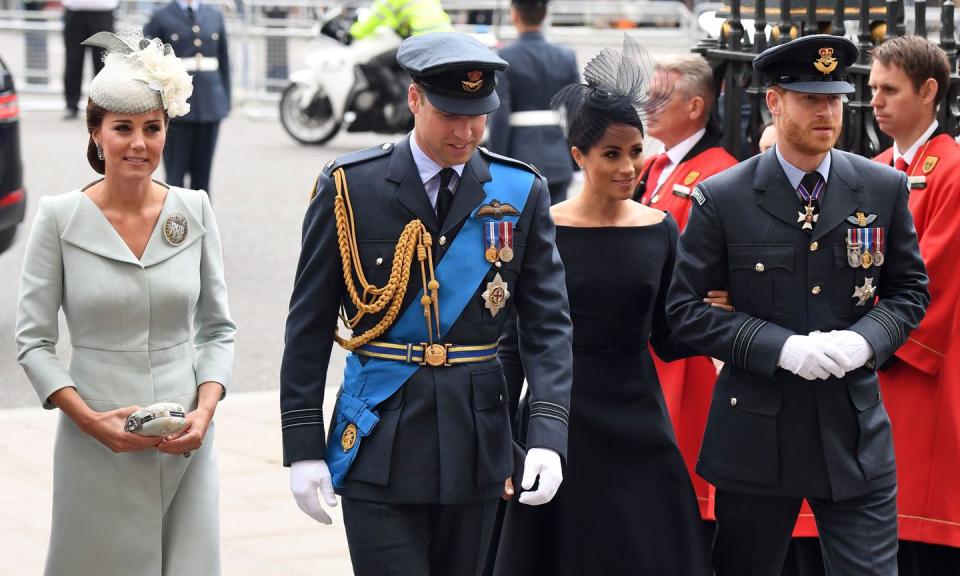 <p>The "fab four" as they are known by the media looked happy and relaxed.</p>