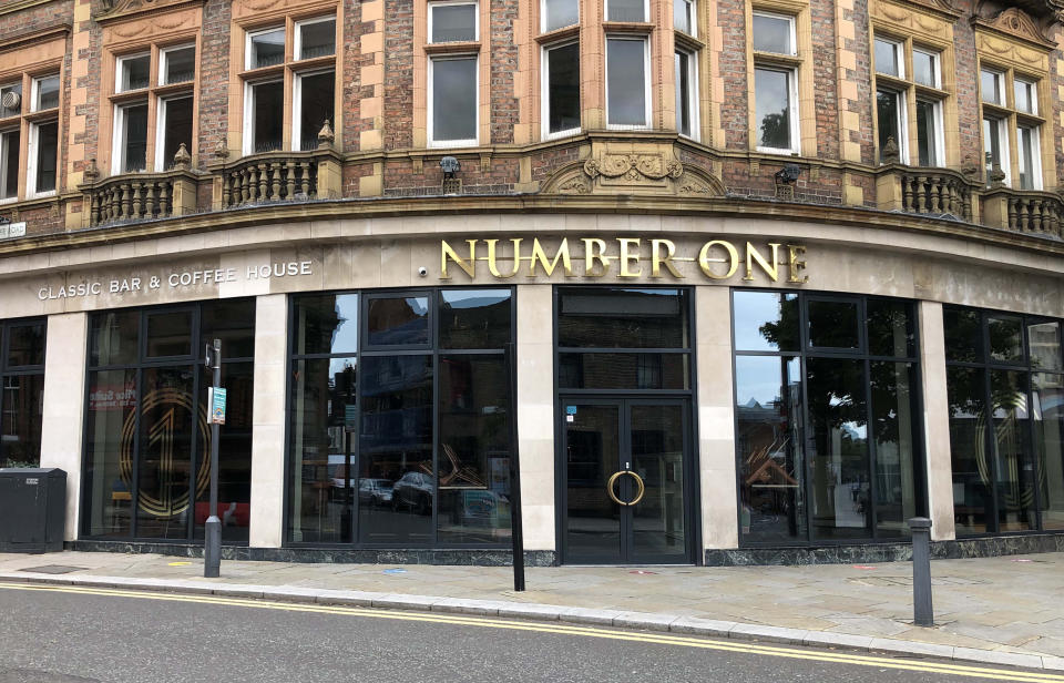 The Number One bar in Darlington which was temporarily shut on Saturday by police.