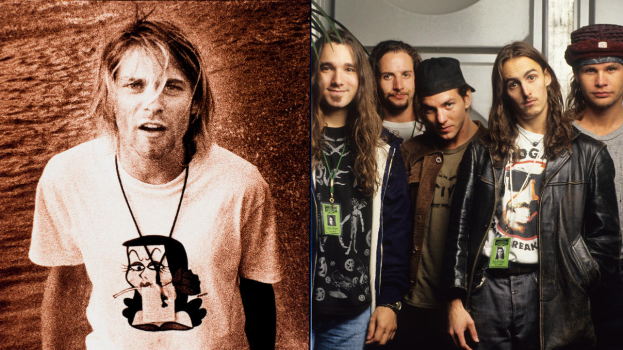  Kurt Cobain and Pearl Jam. 