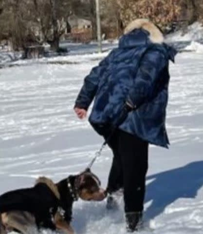 <p>Toronto Police</p> The dog and owner who were reportedly involved in the Little Norway Park incident