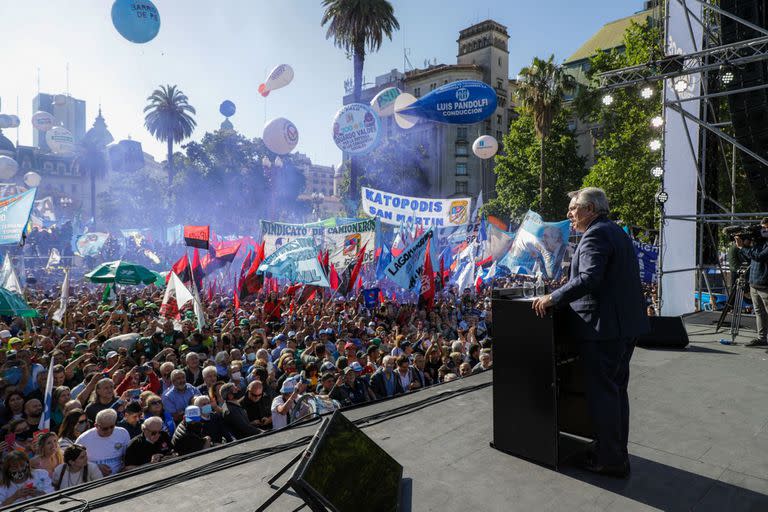 Alberto Fernández, en el acto por el Día de la Militancia