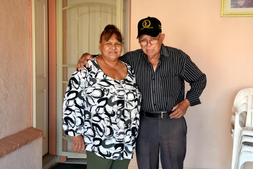 Retired farmworkers Elsa Esparza And Oscar Esparza applied for grants to remodel their home in Somerton from Campesinos sin Fronteras.