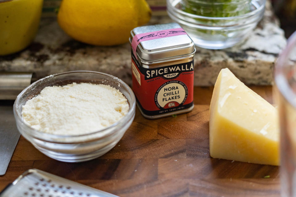 Nora Chilli Flakes, one of the spices Baca curated, is used in Spicewalla's Paccheri Pomodoro.