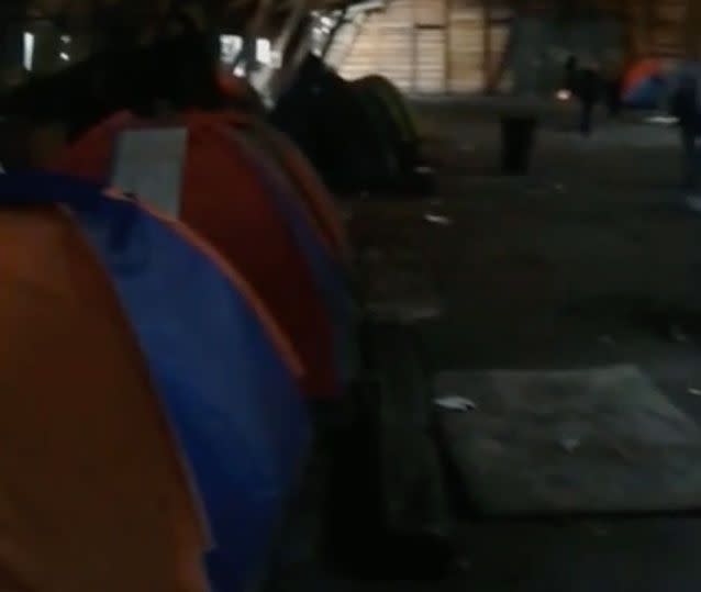 Tents believed to belong to refugees. Source: The Independent