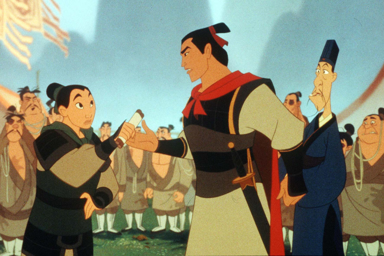 All change: Mulan and Li Shang in the animated classic: Disney