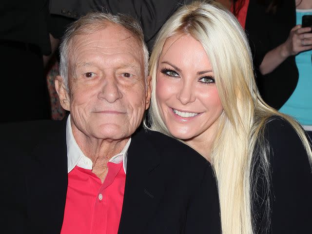 <p>David Livingston/Getty</p> Hugh Hefner and Crystal Harris attend the Beverly Hills City Council and Playboy Enterprises, Inc.'s celebration of the return of Playboy headquarters to Beverly Hills on August 7, 2012.