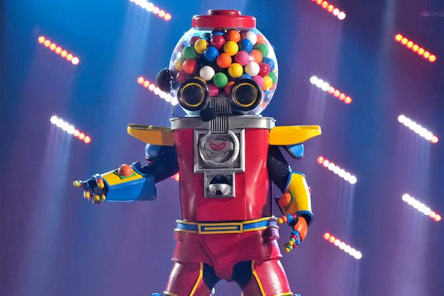 <p>Michael Becker / FOX</p> Gumball on season 11 of 'The Masked Singer'