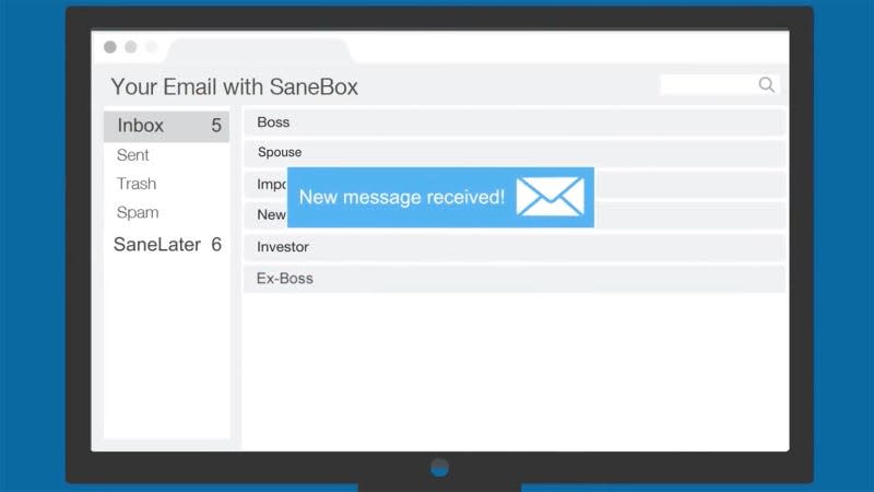 SaneBox screenshot