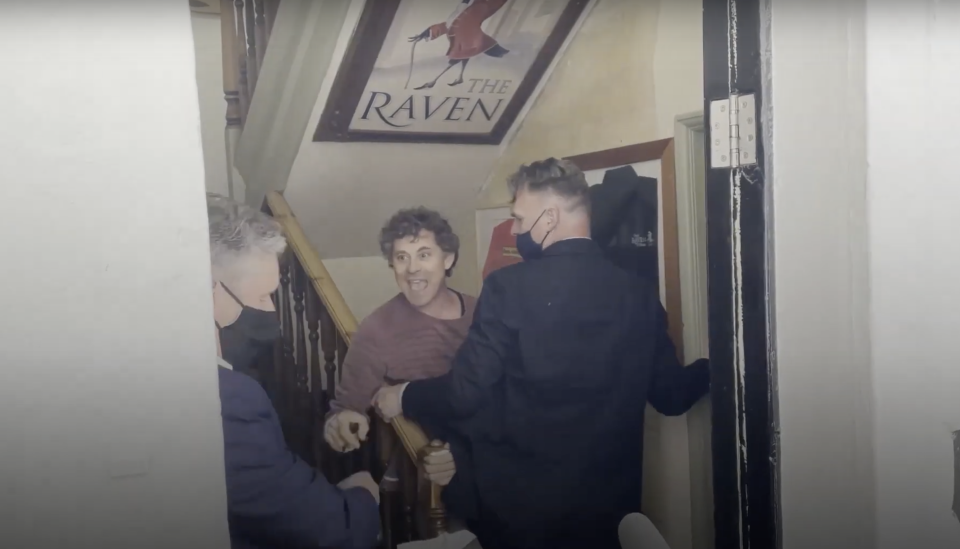 <p>‘Get out of my pub, go on get out of my pub!’</p> (Evening Standard/YouTube)