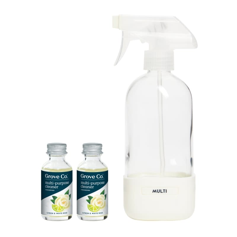 <p><a href="https://go.redirectingat.com?id=74968X1596630&url=https%3A%2F%2Fwww.grove.co%2Fcatalog%2Fproduct%2Fmulti-purpose-cleaner-spray-bottle&sref=https%3A%2F%2Fwww.bestproducts.com%2Fhome%2Fg60512387%2Feco-friendly-products-earth-day-april-2024%2F" rel="nofollow noopener" target="_blank" data-ylk="slk:Shop Now;elm:context_link;itc:0;sec:content-canvas" class="link ">Shop Now</a></p><p>Multi-Purpose Cleaner Starter Set</p><p>grove.co</p><p>$16.07</p>