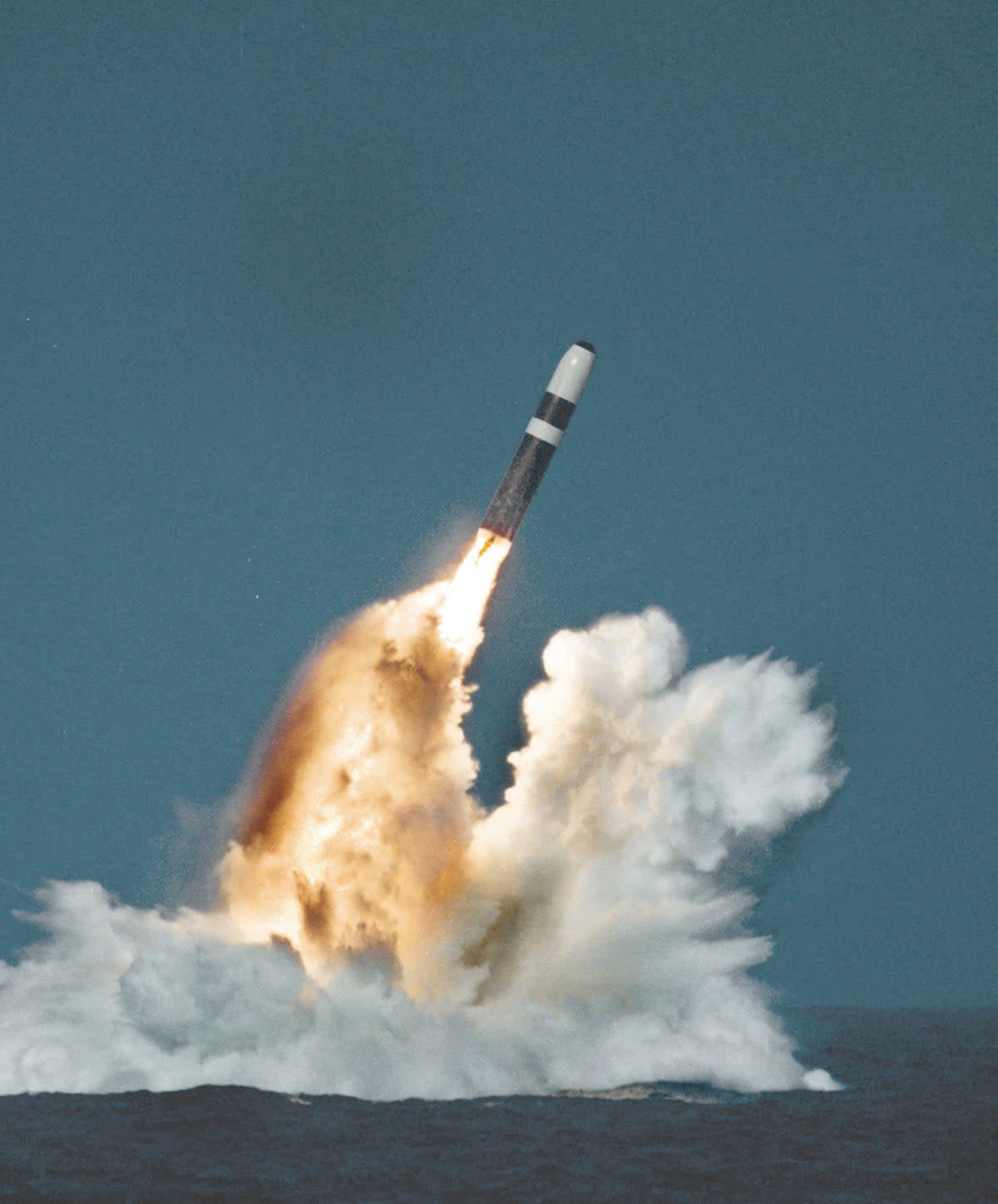 Test launch of a Trident II missile from a sub (US Department of Defense)