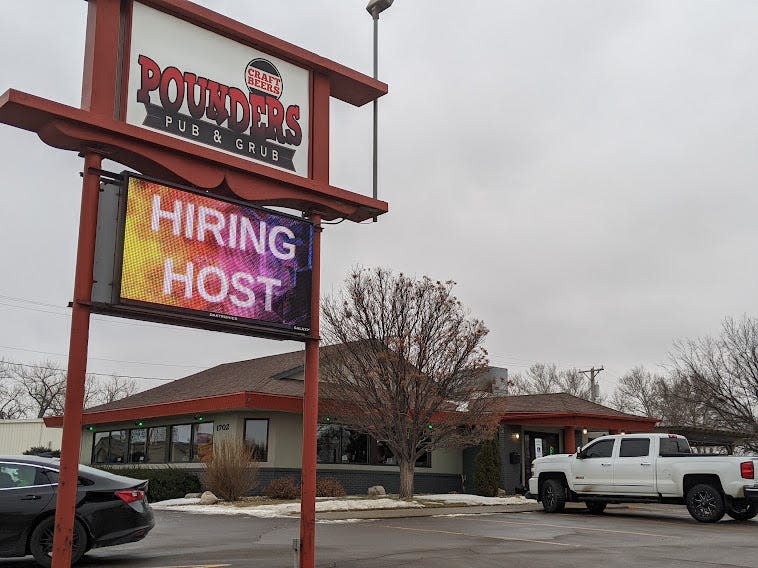 Many service industry businesses, including Pounders in Aberdeen, need workers.