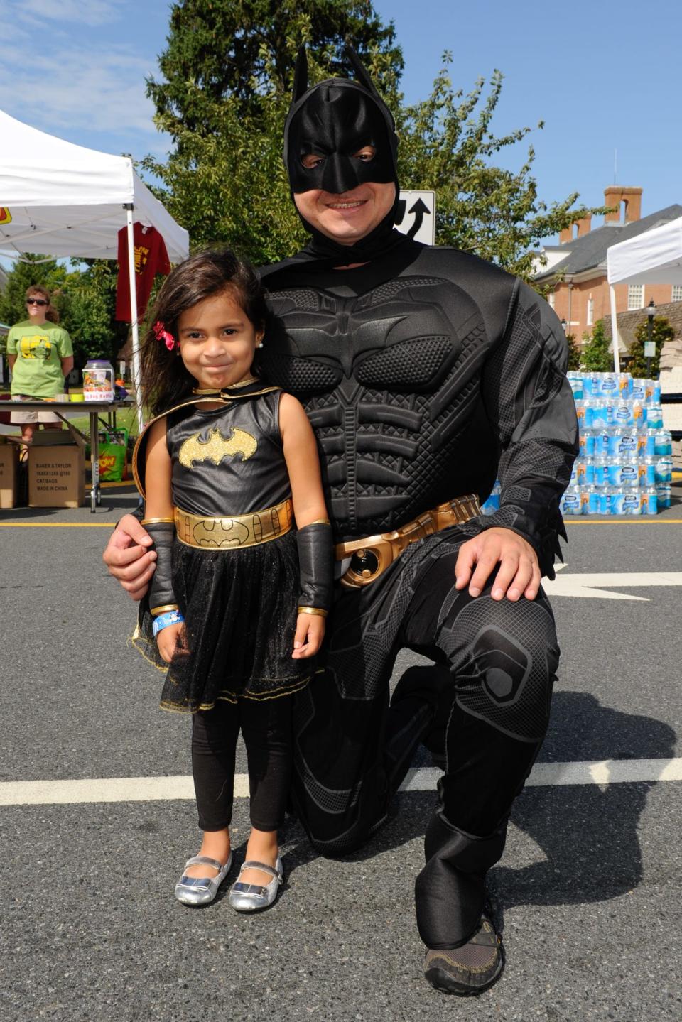 DOVER COMIC CON: Nelson Vasquez and his daughter Mia, 4, of Dover, dressed as Batman at the second annual Dover Comic Con, Aug. 8, 2015.