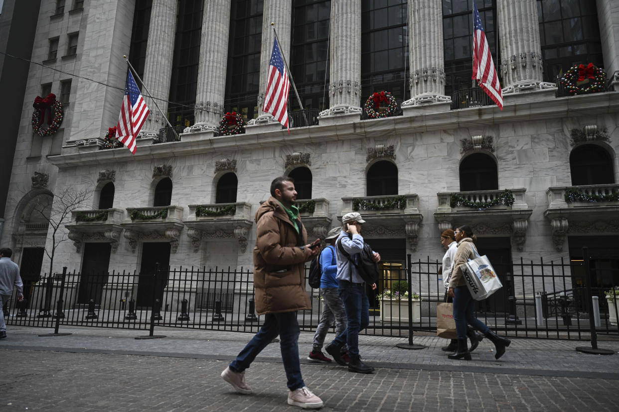 FTSE  Photo by: NDZ/STAR MAX/IPx 2022 1/4/23 An exterior view of the New York Stock Exchange (NYSE) on Wall street on January 4, 2023 in New York.