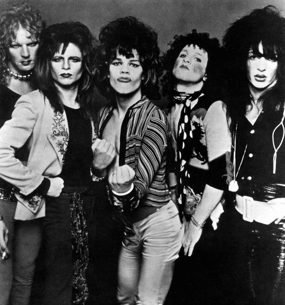 New York Dolls, with Sylvain second from right.